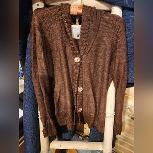 Women's button down sweatshirt